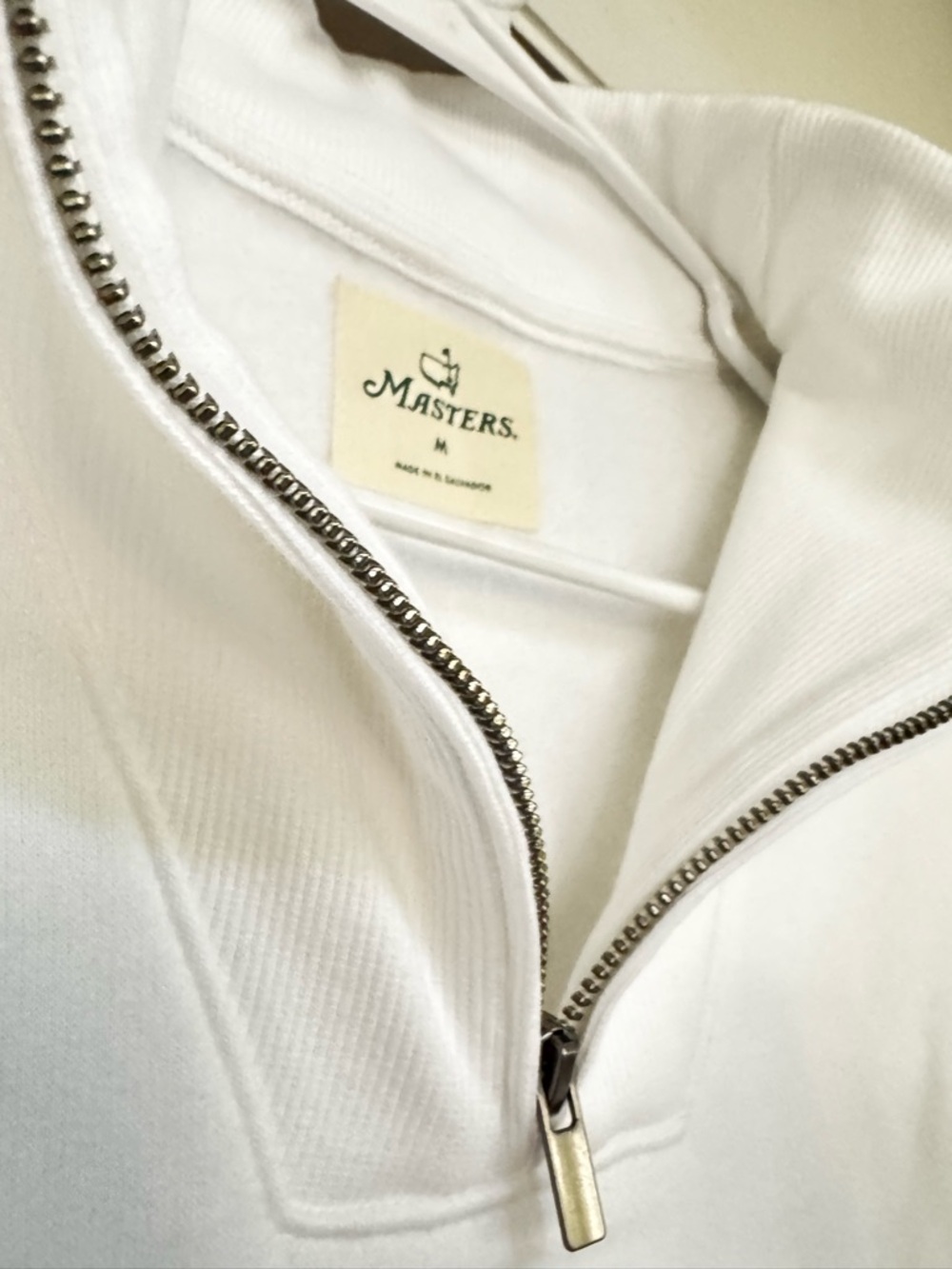 MASTERS 2026 *NEW DESIGN* - White quarter zip sweatshirt with block letters - Picture 3 of 5